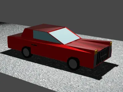 Generic Muscle car Free low-poly 3D model