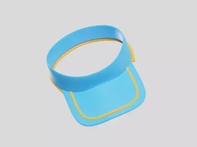 Sports Visor Cap 3D model