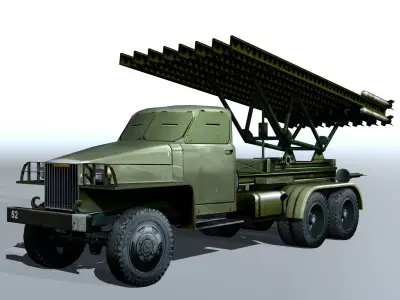 Studebaker BM13-Katusha Low-poly 3D model