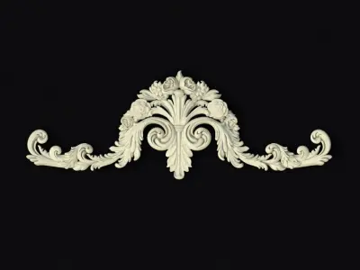 Central decor ornament for furniture 3D model 918