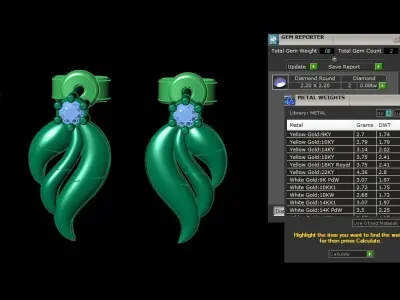 Jewelry Earring 3D print model