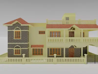 3D Home Model 1 Low-poly 3D model