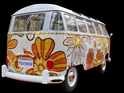 Hippie Volkswagen Van  3D model