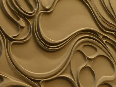 modern panel wall decor set wall relief mural CNC 141 3D model