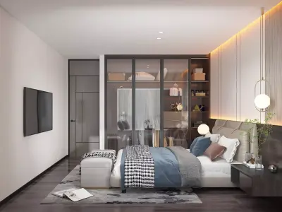 Modern bedroom 3D model