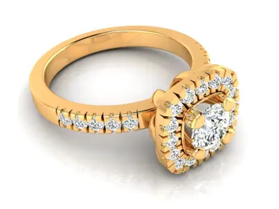 Ring M173 The luxury female ring with gems wedding 3D print model