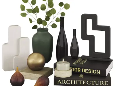 Decorative Set 07 Low-poly 3D model