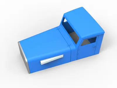 Cab of Vintage GATR Racing Semi truck Version 2 Scale 1 to 25 3D print model