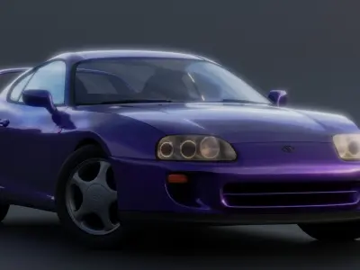 Toyota Supra MK4  Low-poly 3D model