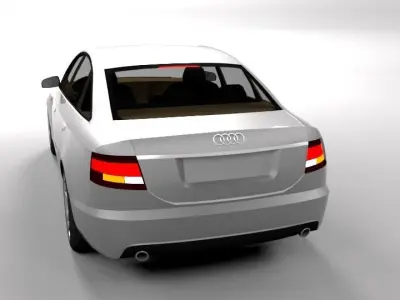 AUDI A6 2004 LOWPOLY Low-poly 3D model