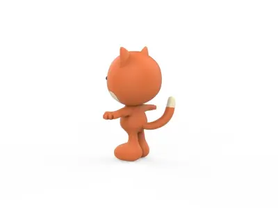 Character006 Fox Animal Low-poly 3D model