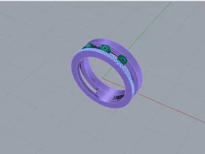 Fashion Messika RING 3dm and STL formats 3D print model 3D print model