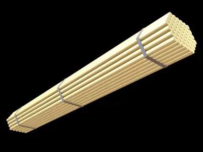 Steel Round Bars v1 002 Low-poly 3D model