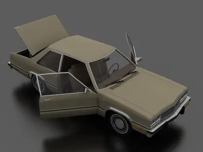 Zephyr 2dr sedan 1978 Low-poly 3D model