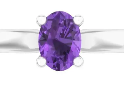 AV 400 Ladies Solitaire Bridal Engagement Ring 3D print model