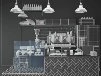 Coffee Kiosk 8 3D model