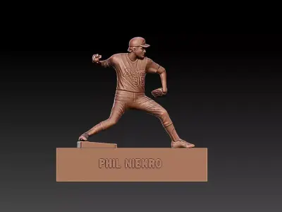 Phil Niekro - American baseball player - MLB 3D print model