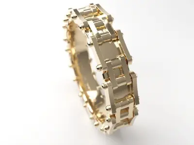 Bike Chain Wedding Band 3D print model