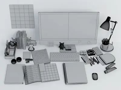 Desk Decoration 2 3D model