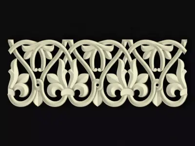 Central decor ornament for furniture 3D model 404