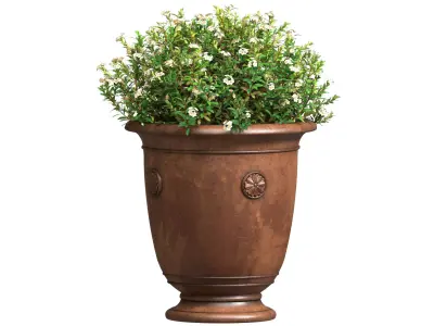 Flowers in a classic vase for decoration Flowerpot  3D model