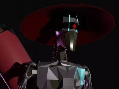 samurai bot Free 3D model