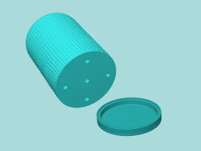Vase 07 with Plate - Simple Plant Pot - Home Decor 3D print model