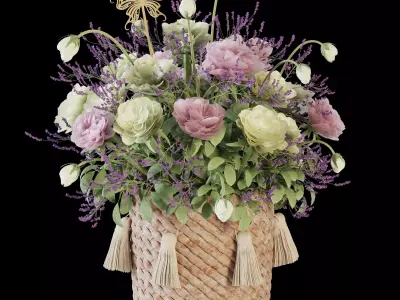 Rose Flower Bouquet 3D model