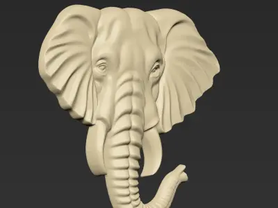 Elephant Head A62 3D print model