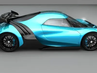 furge futuristic sports car 3D model