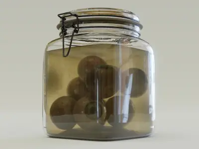 Eyeball Jar Low-poly 3D model