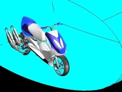 mbk booster nitro 3D print model