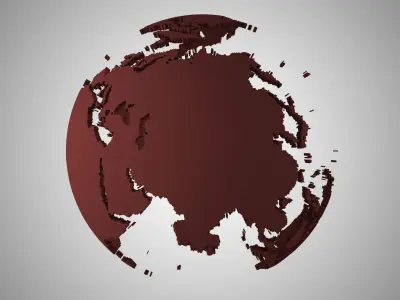 Globe Shell Dark Brown 3D model