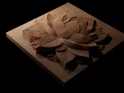 Lotus CNC 3d Print High Relief Sand Casting 3D print model