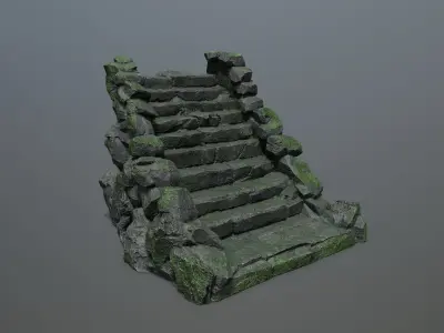 stairs Low-poly 3D model buy