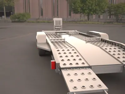 car carrier trailer 3d model 3D model