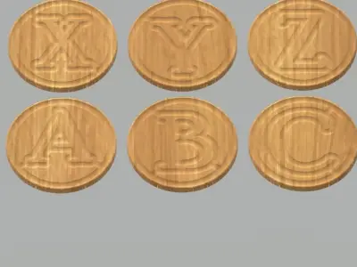 Balanceboard maze inlay set 10 3D model