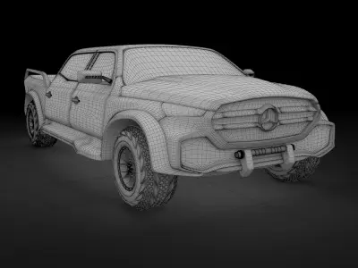 Mercedes-Benz X-Class Low-poly 3D model