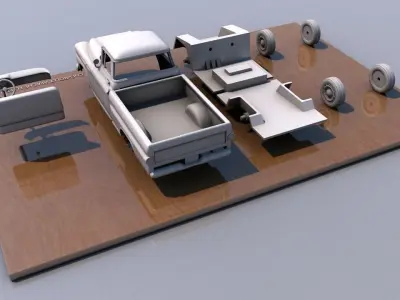 CHEVY APACHE FLEETSIDE 1958 3D print model