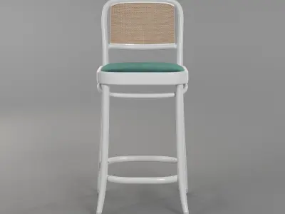White dining chair 3D model