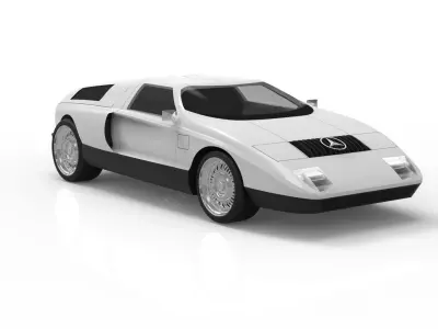 C-111 Second Generation  Mercedes Low-poly 3D model