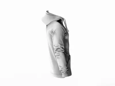 Mens Hoodie - Marvelous Designer 3D model