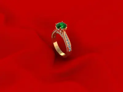 Woman Wedding Ring 270 3D print model