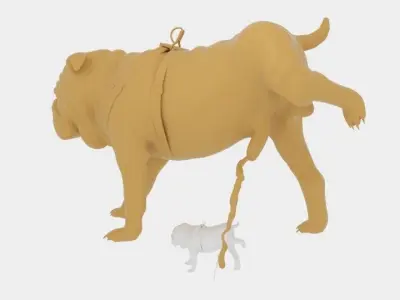 Dog Pee Pose Base 3D model