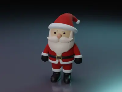 Santa Claus Low-poly 3D model