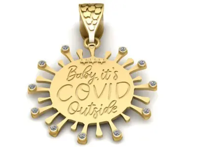 COVID VIRU S  PENDANT 3D PRINTABLE MODEL  3D print model