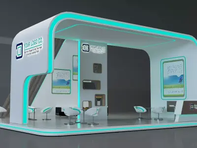  Booth Exhibition Stand a672c 3D model