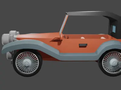 vintage car Low-poly 3D model purchase