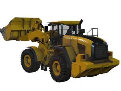 Wheel  Loader Low-poly 3D model
