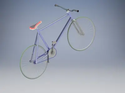 bicycle in air Free 3D model